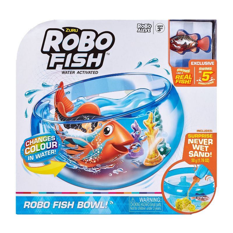 slide 1 of 6, Robo Fish Robotic Swimming Pets Fish Tank Playset by ZURU, 1 ct