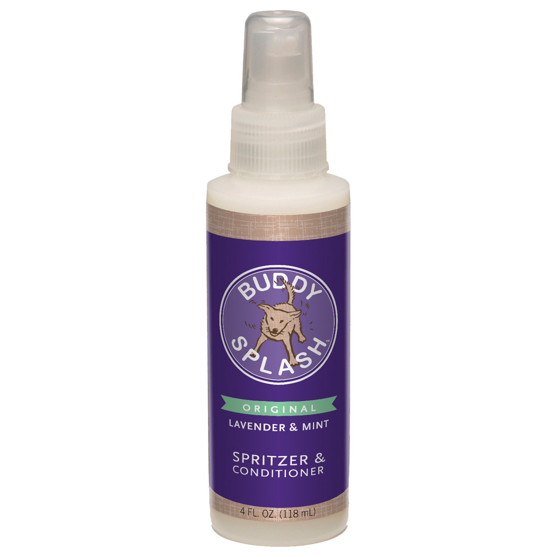 slide 1 of 9, Buddy Grooming Splash Dog Spray, Lavender & Mint, 4 oz. Bottle, 4 fl oz