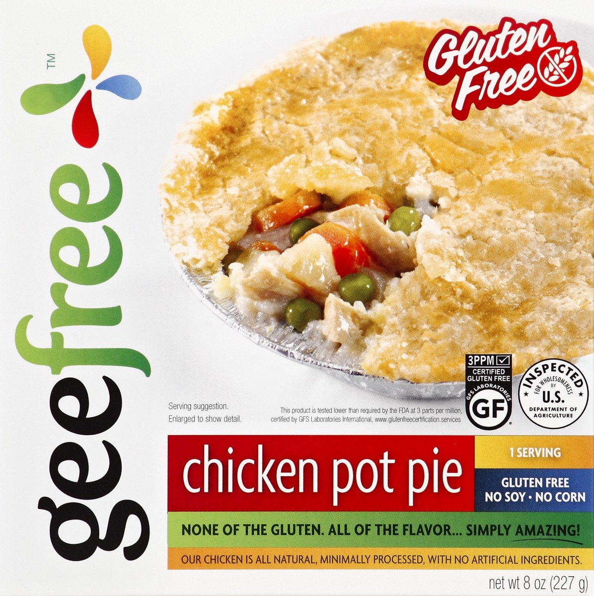 slide 4 of 4, GeeFree Chicken Pot Pie, 8 oz
