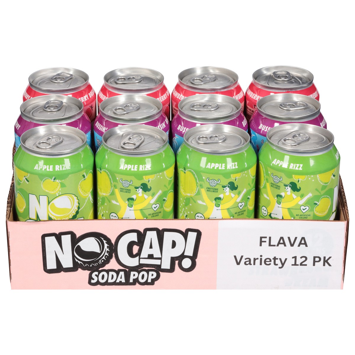 slide 2 of 4, No Cap Flava Variety Pack 12-12fz - 12-12 FZ, 12 fl oz
