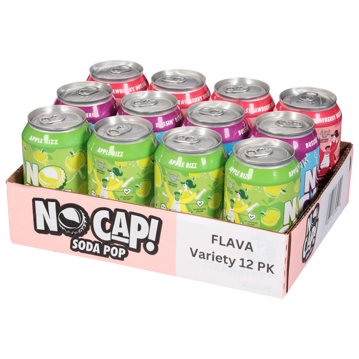 slide 3 of 4, No Cap Flava Variety Pack 12-12fz - 12-12 FZ, 12 fl oz