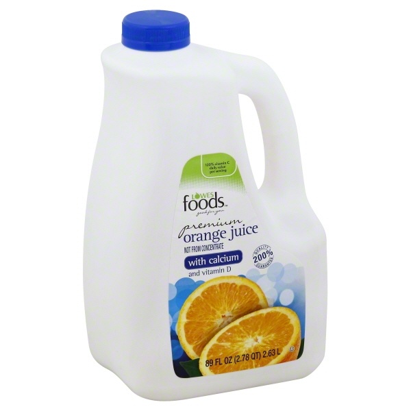 slide 1 of 1, Lowes Foods Premium Orange Juice Calcium - 89 oz, 89 oz