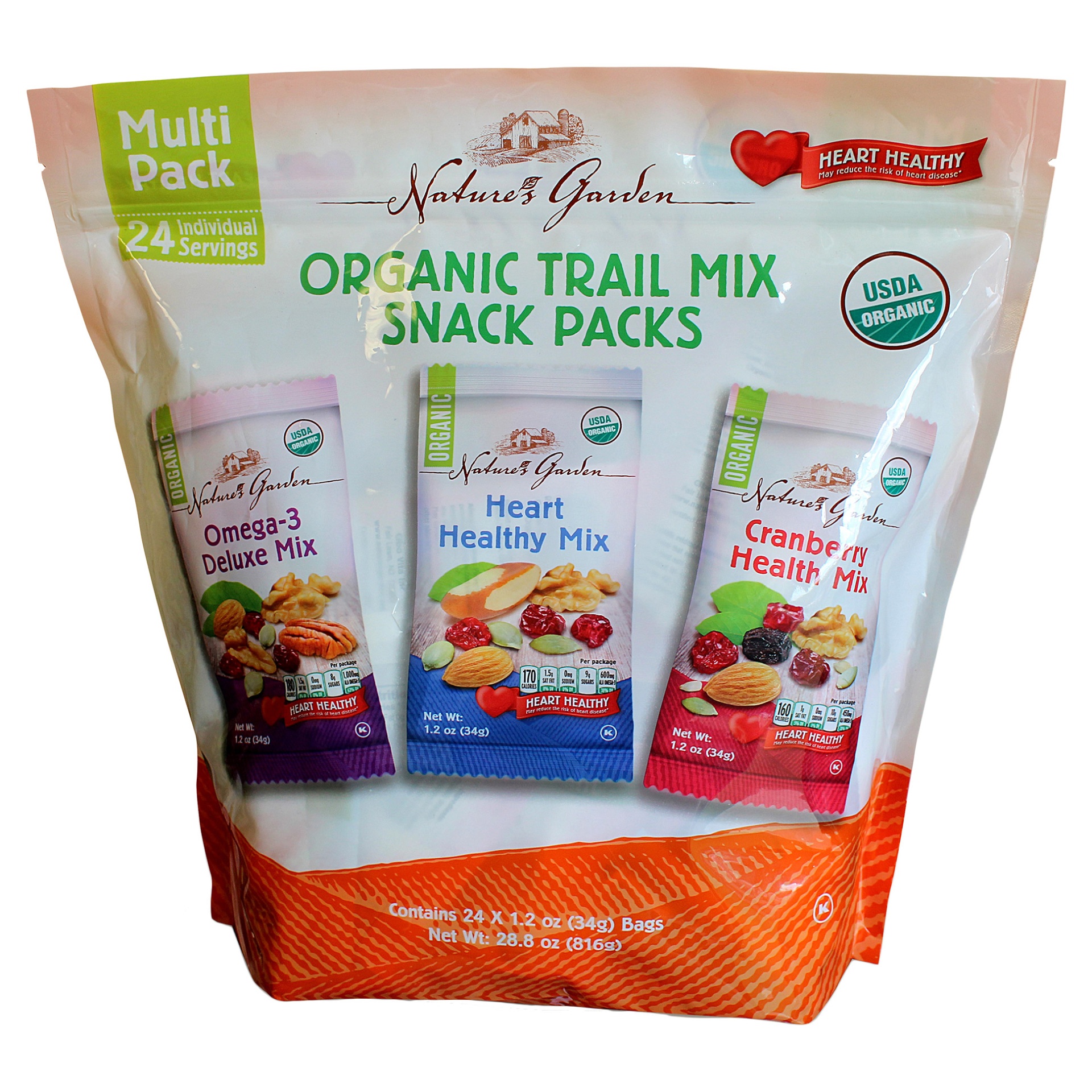 Nature's Garden Organic Trail Mix Snack Packs 24 Ct | Shipt