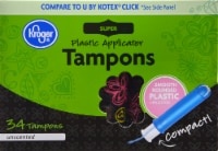 slide 1 of 1, Kroger Compact Tampons Super, 34 ct