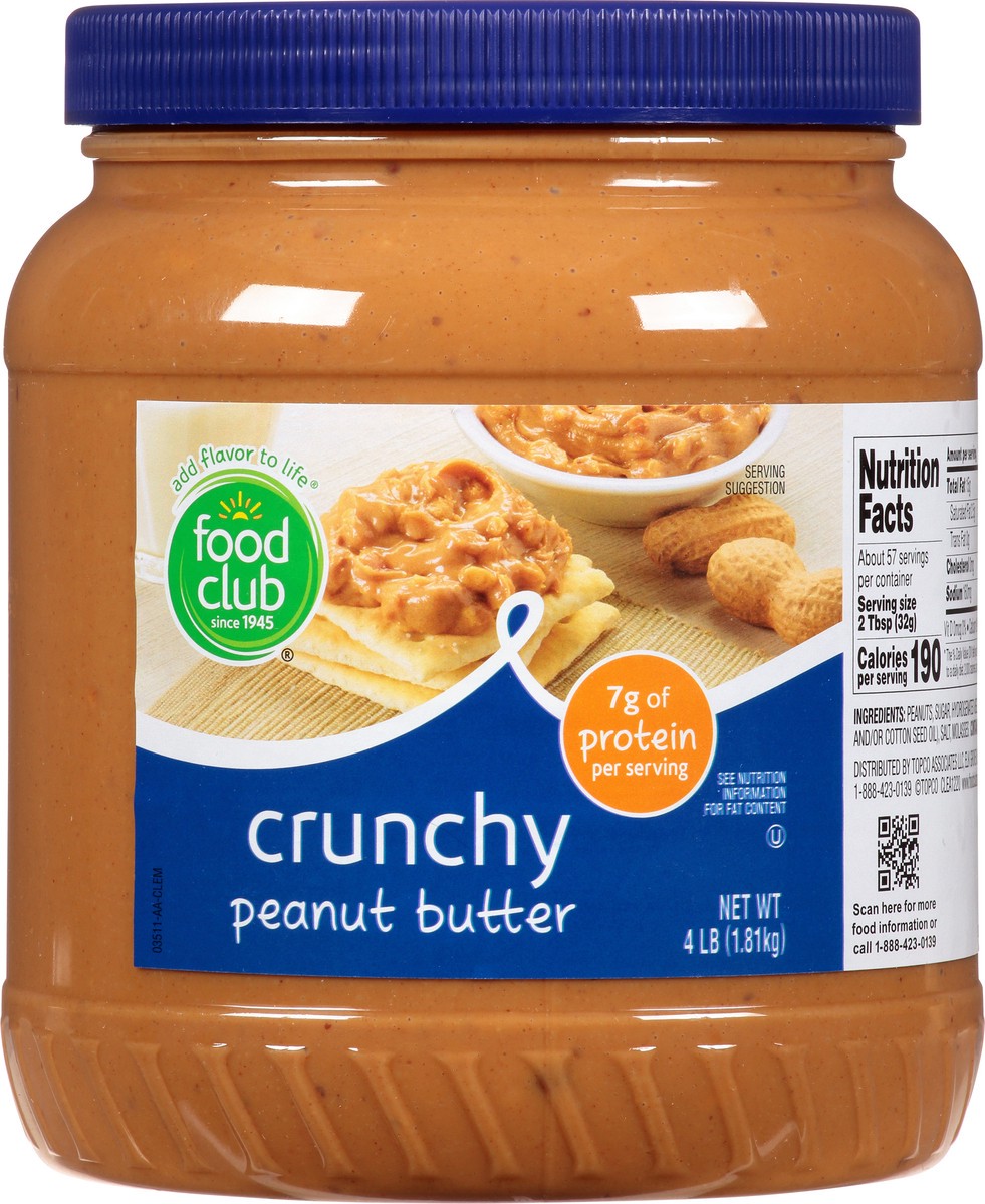 slide 9 of 11, Food Club Crunchy Peanut Butter, 64 oz