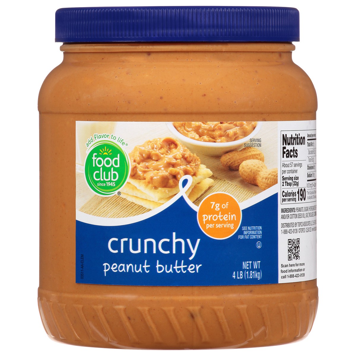 slide 11 of 11, Food Club Crunchy Peanut Butter, 64 oz