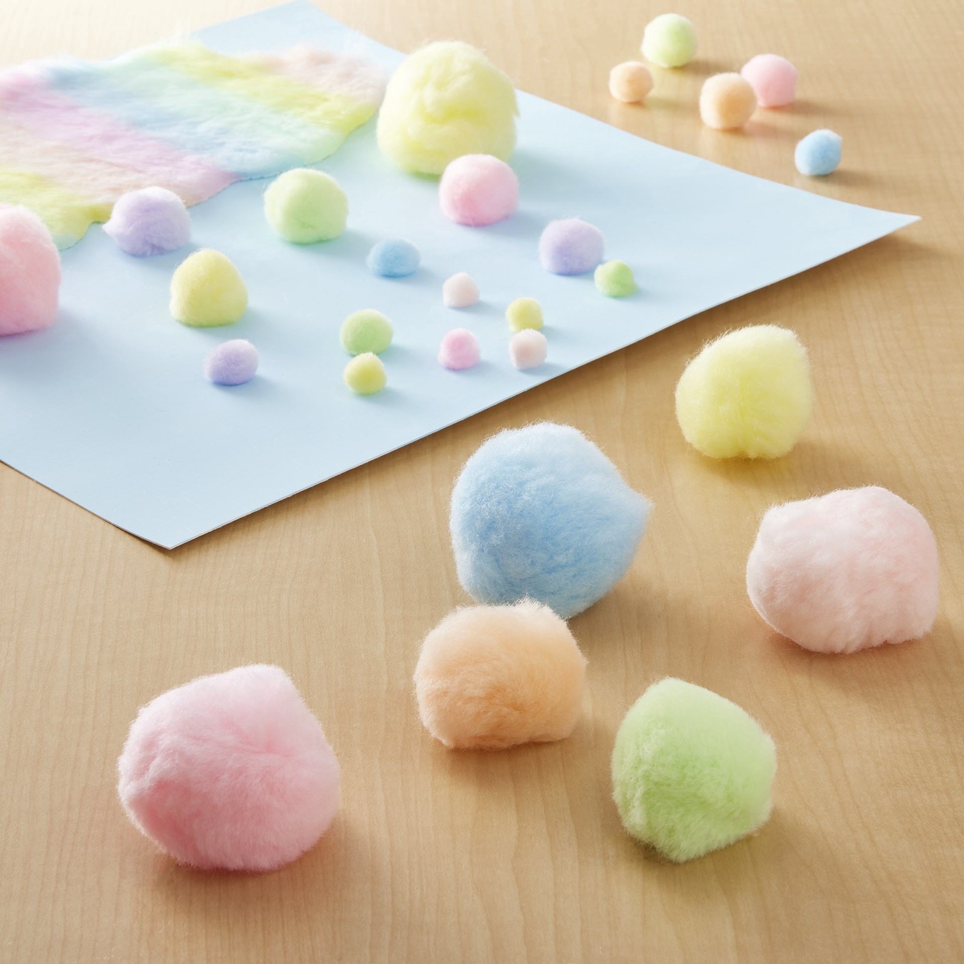 slide 2 of 3, 2" Pastel Pom-Poms By Creatology, 2 in