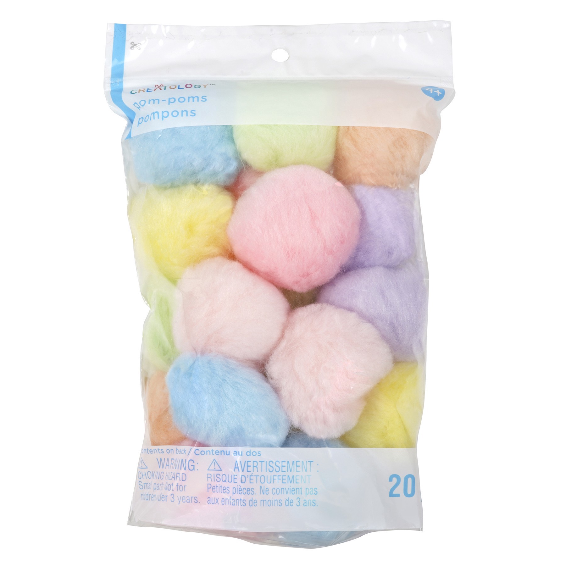 slide 3 of 3, 2" Pastel Pom-Poms By Creatology, 2 in