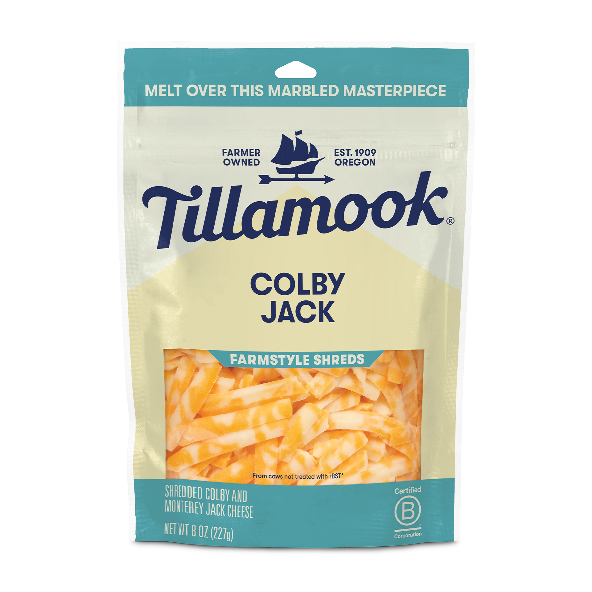 slide 1 of 5, Tillamook Farmstyle Shreds Colby Jack Cheese 8 oz, 8 oz