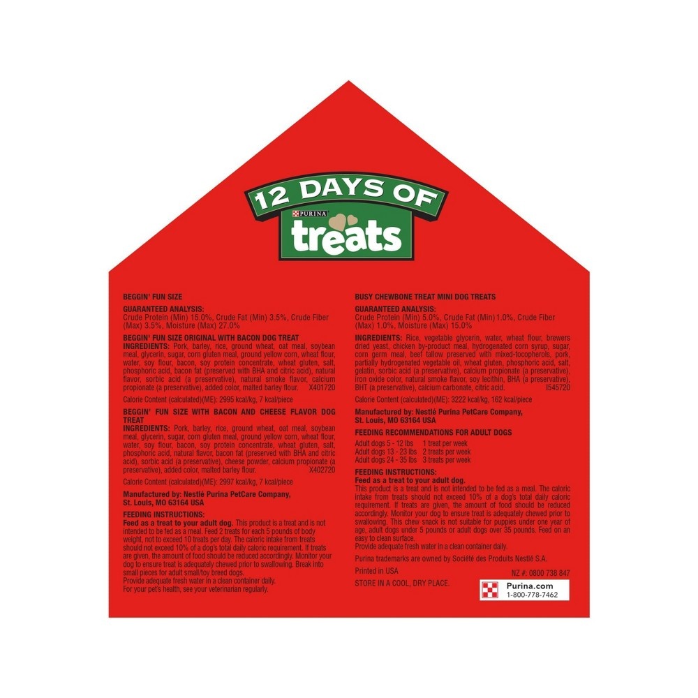 Beggin' 12 Days of Holiday Calendar Dog Treats 12 oz Shipt