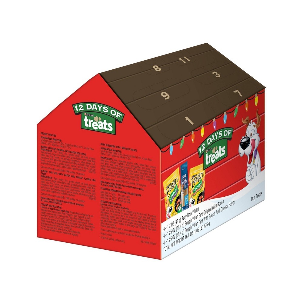 Beggin' 12 Days of Holiday Calendar Dog Treats 12 oz Shipt