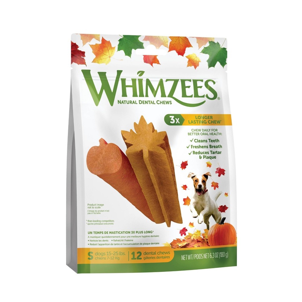 slide 4 of 4, Whimzees Fall Small Dental Dog Treats, 6.3 oz