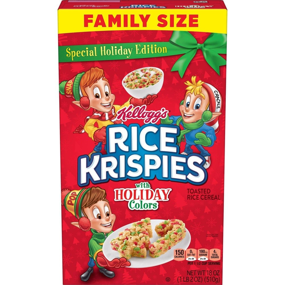 slide 2 of 6, Rice Krispies Holiday Colors - Kellogg's, 18 oz