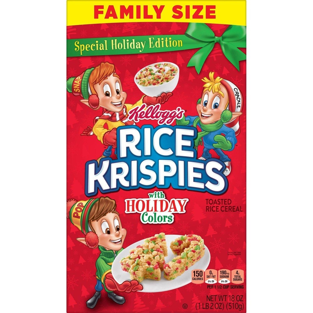 slide 3 of 6, Rice Krispies Holiday Colors - Kellogg's, 18 oz