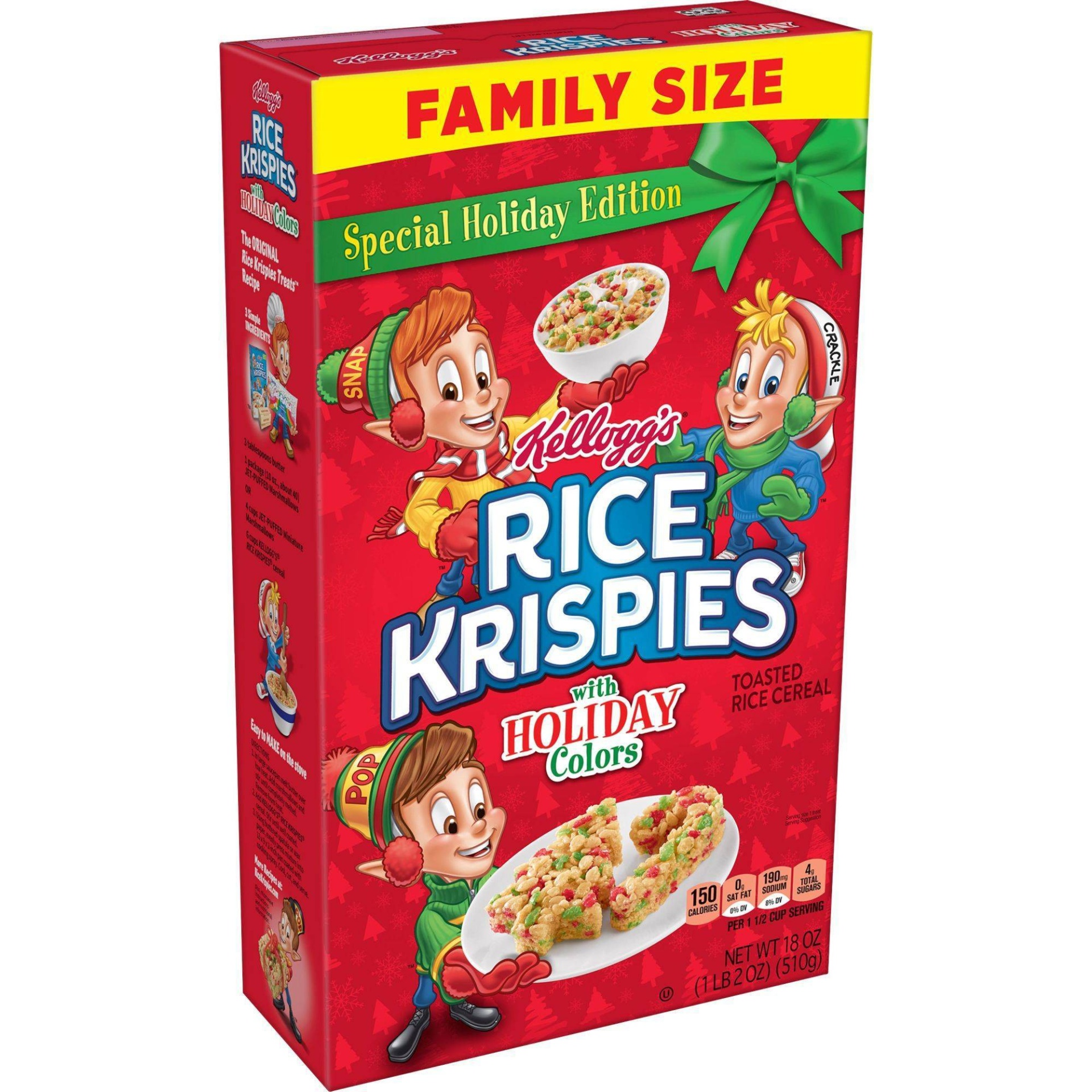 slide 1 of 6, Rice Krispies Holiday Colors - Kellogg's, 18 oz