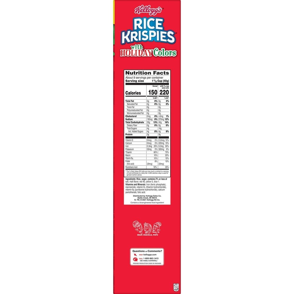 slide 6 of 6, Rice Krispies Holiday Colors - Kellogg's, 18 oz