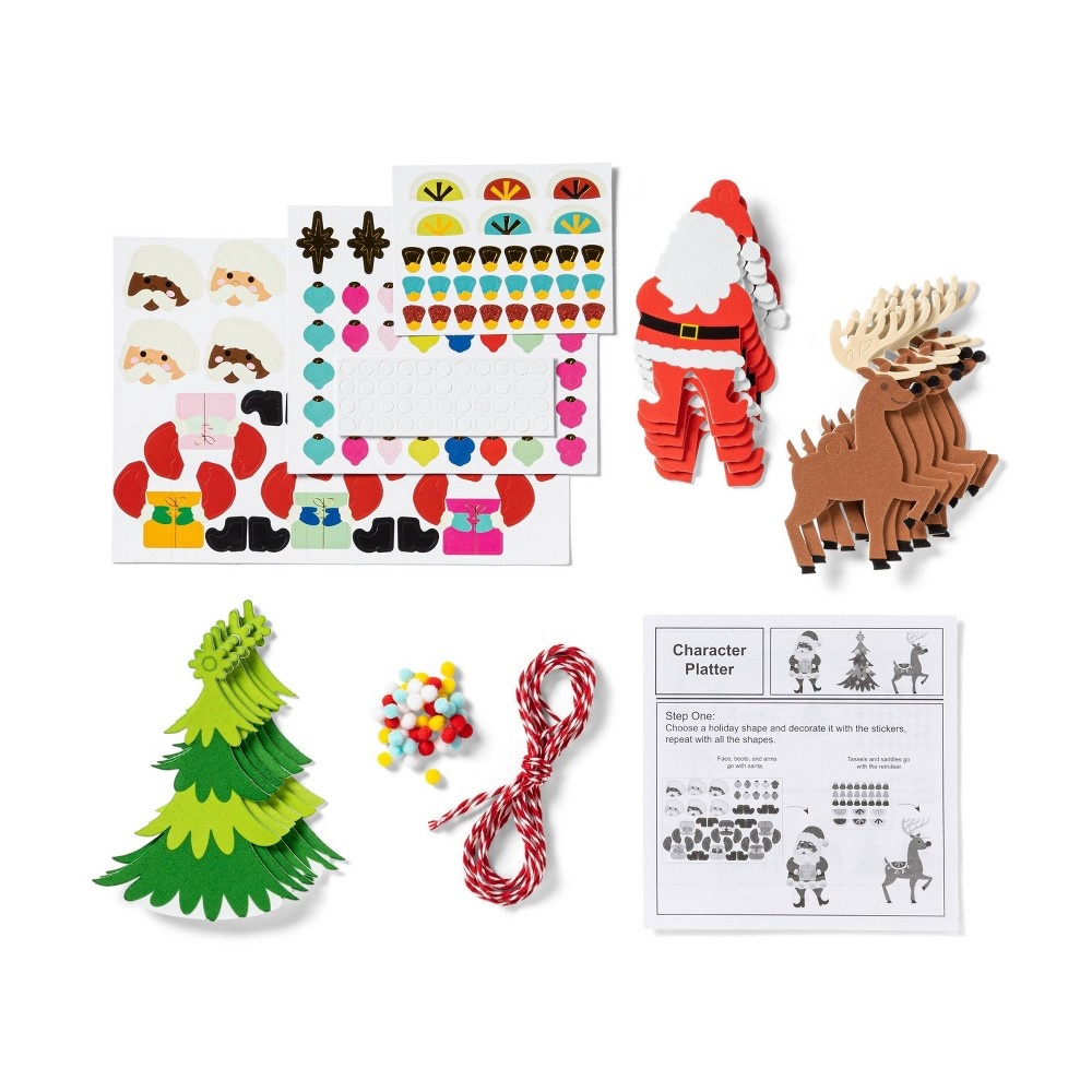 slide 2 of 3, Create Your Own Holiday Characters Foam Kit - Mondo Llama, 1 ct