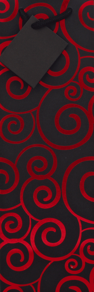 slide 1 of 1, Wrap-Art Bella Vita Bella Vita Wine Bag Red Swirls 1 Ct, 1 ct