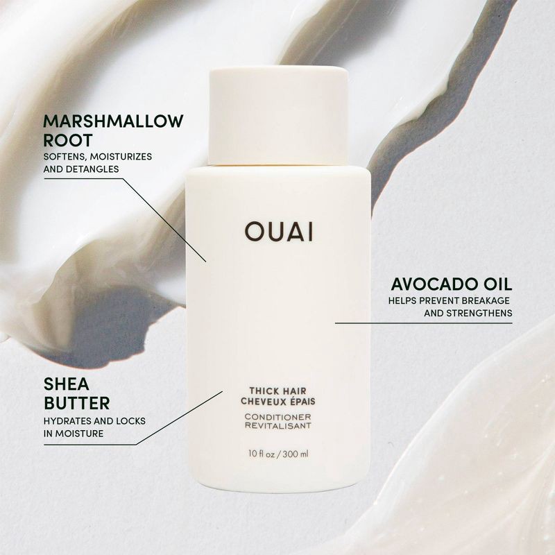 slide 2 of 8, OUAI Thick Hair Conditioner - Full Size - 10 fl oz - Ulta Beauty, 10 fl oz
