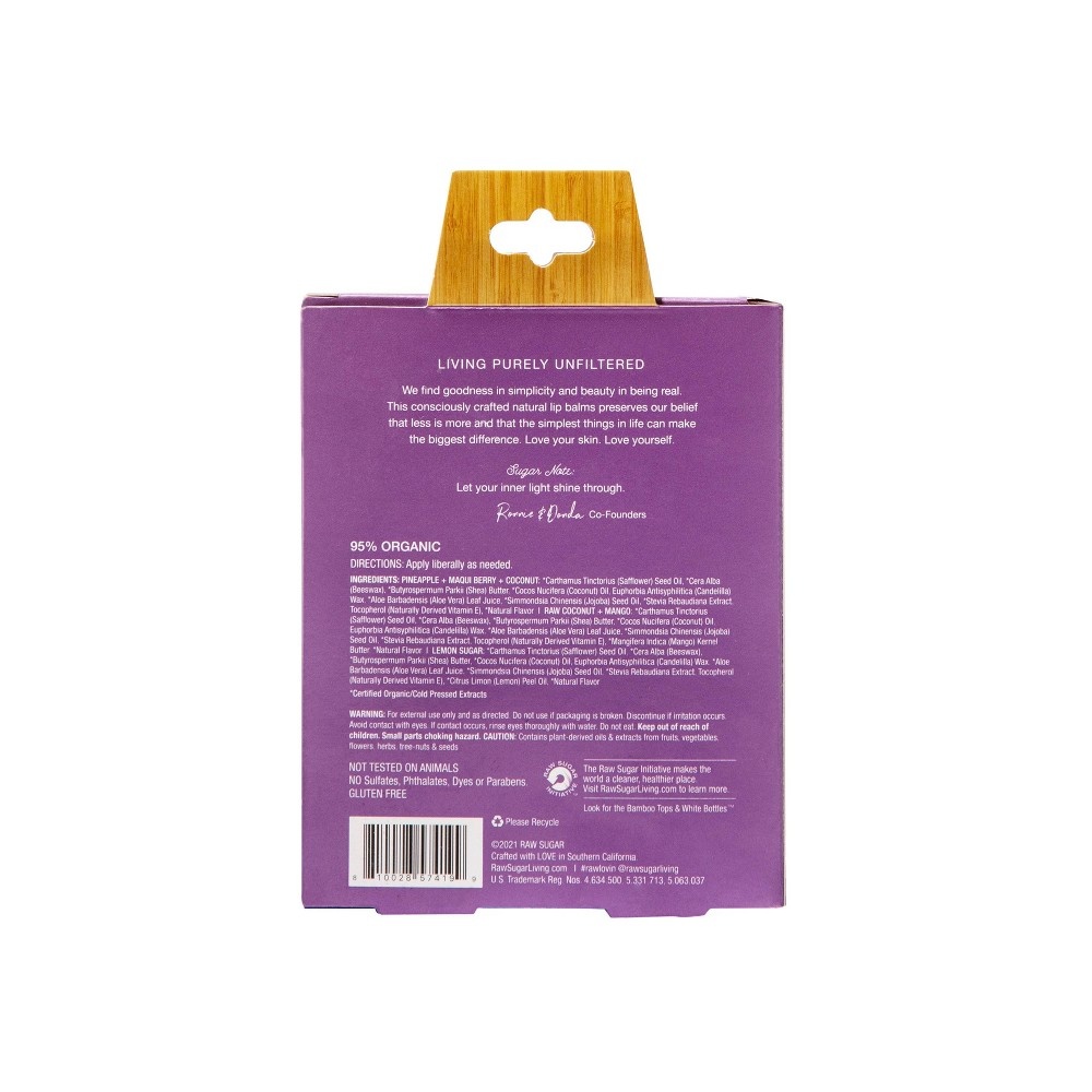 Raw Sugar Lip Balm Trio Gift Set 3 ct Shipt