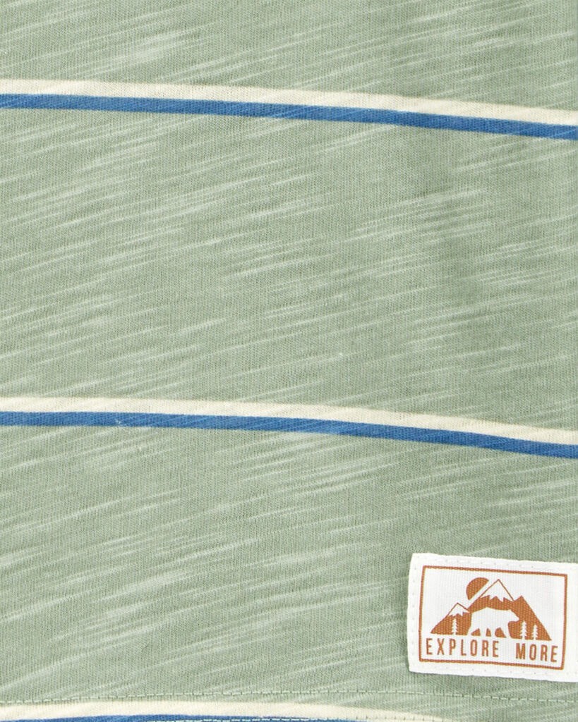 slide 2 of 2, Carter's Toddler Striped Henley Tee Blue/Green 5T, 1 ct