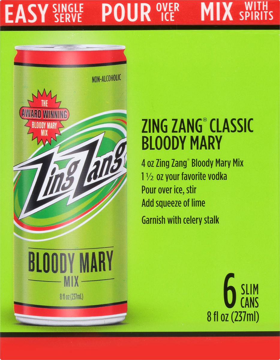 slide 9 of 11, Zing Zang Bloody Mary Mix Can, 8.4 fl oz