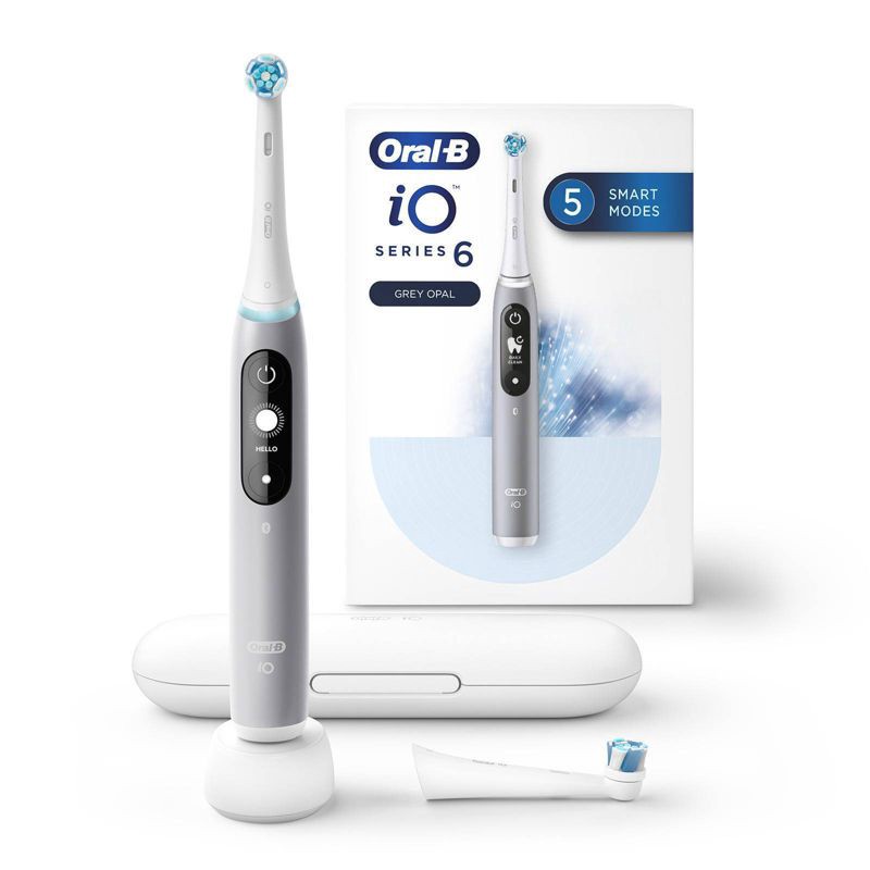 slide 4 of 10, Oral-B iO6 Power Toothbrush - Gray, 1 ct