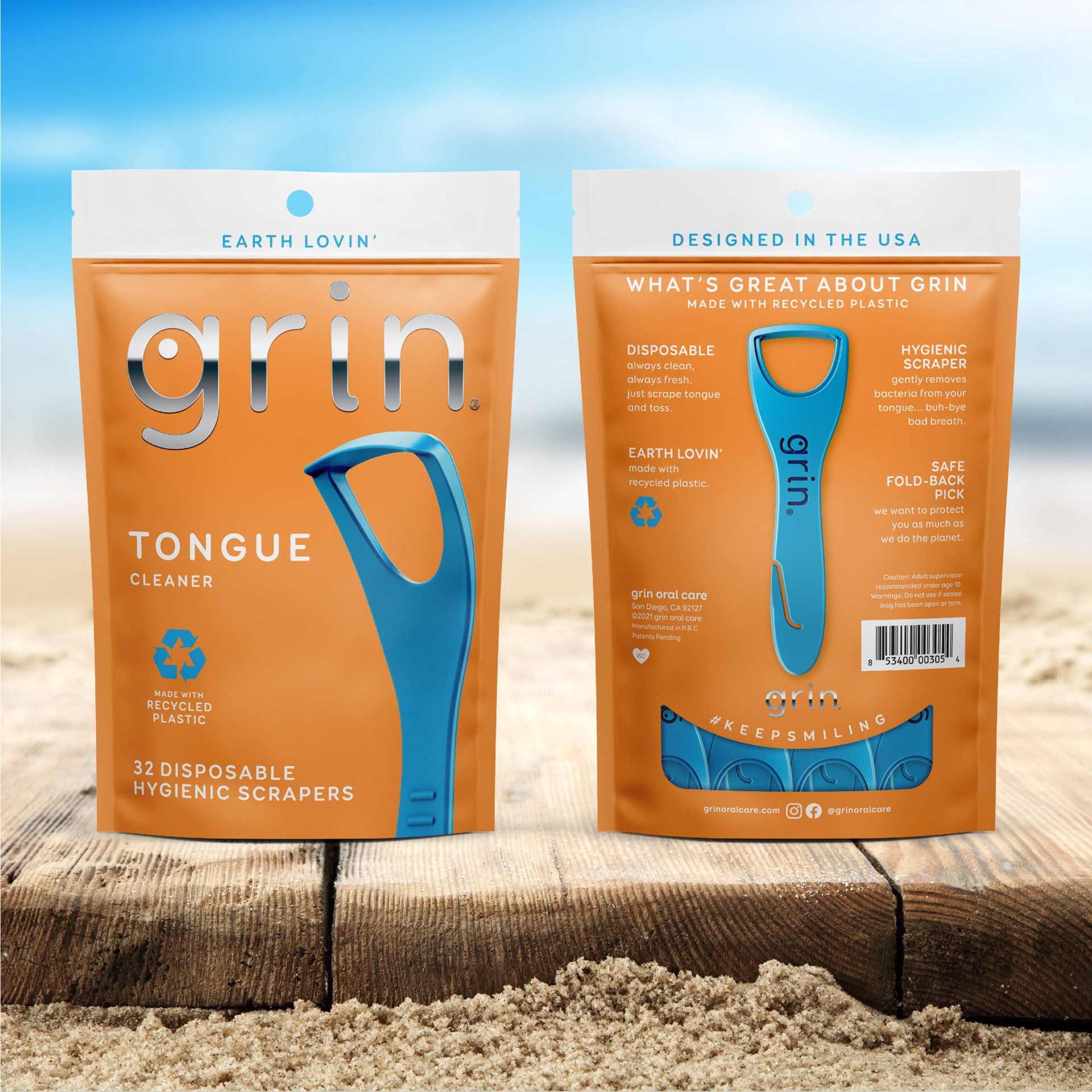 Grin Oral Care Tongue Cleaner 32ct 32 ct Shipt