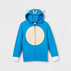 Boys' Sonic the Hedgehog Zip-Up Hoodie - Blue M