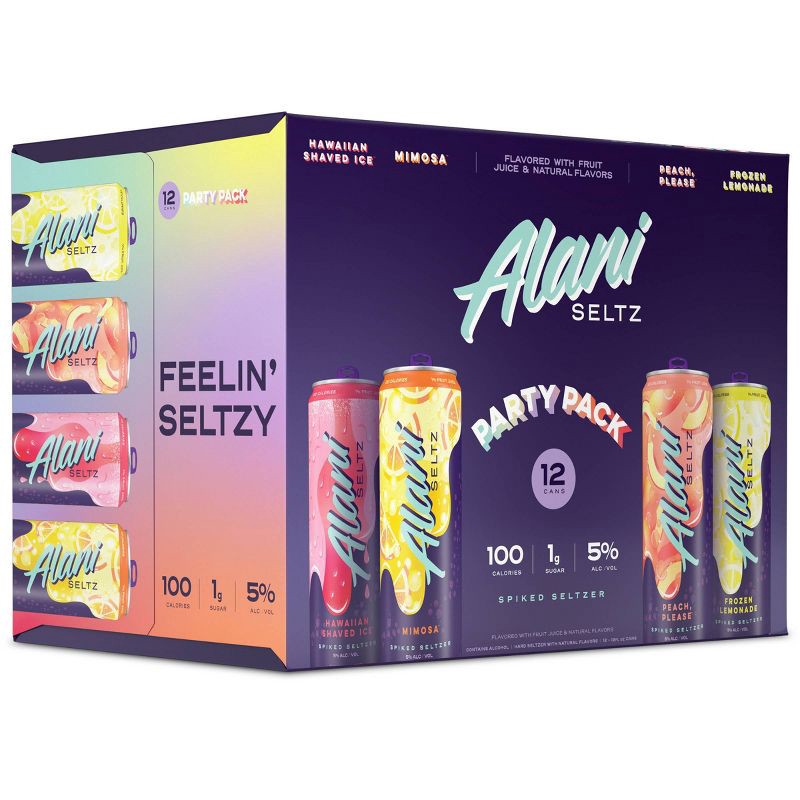 slide 1 of 5, Alani Seltz Alani Hard Seltzer Variety Pack - 12pk/12 fl oz Cans, 12 ct; 12 fl oz