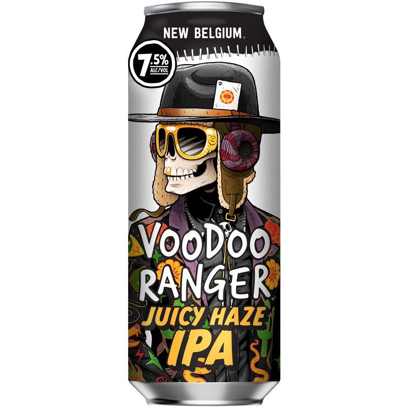 slide 1 of 11, New Belgium Voodoo Ranger Juicy Haze IPA Beer - 19.2 fl oz Can, 19.2 fl oz