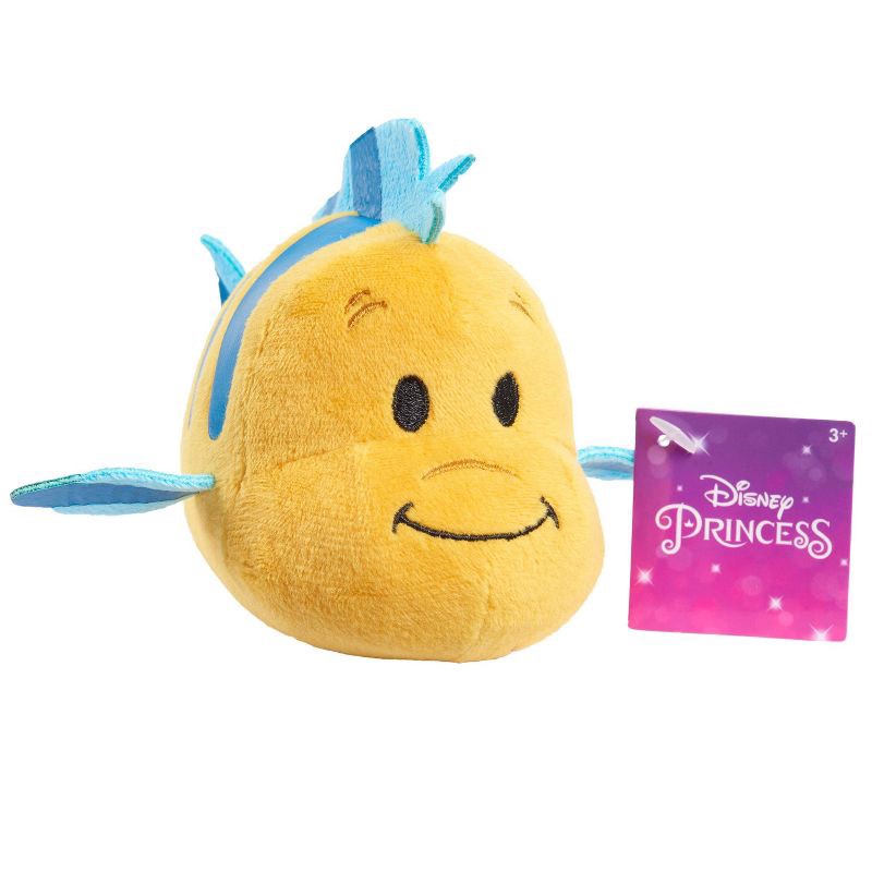 slide 2 of 3, Disney Princess The Little Mermaid Flounder Plush: Polyester Stuffed Fish Toy, Character from Disney Princess Collection, 1 ct