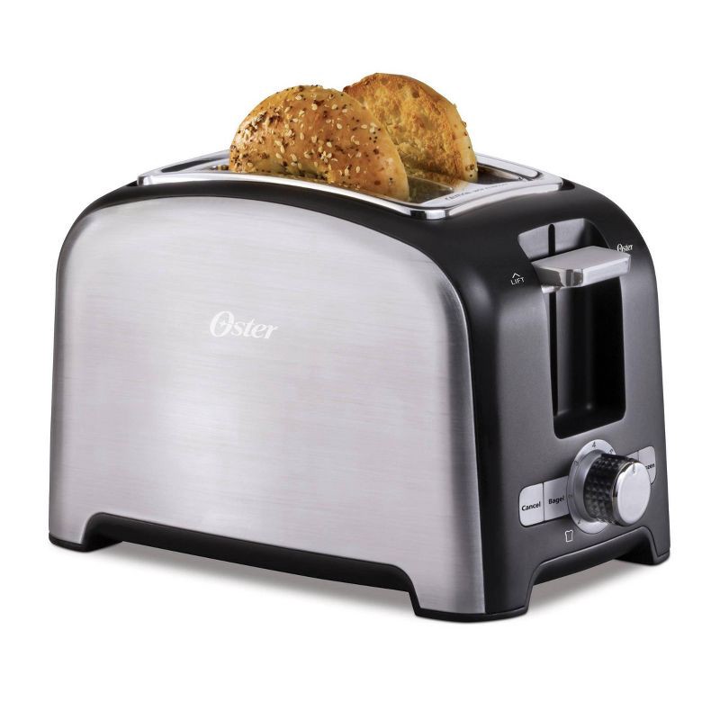 slide 1 of 1, Oster 2 Slice Wide Slot Toaster - Brushed Stainless Steel 2153501, 1 ct