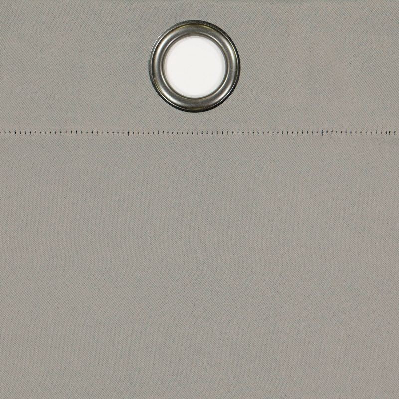 slide 9 of 10, 2pk 37"x63" Eclipse Blackout Shadow Window Curtain Panels Silver, 2 ct