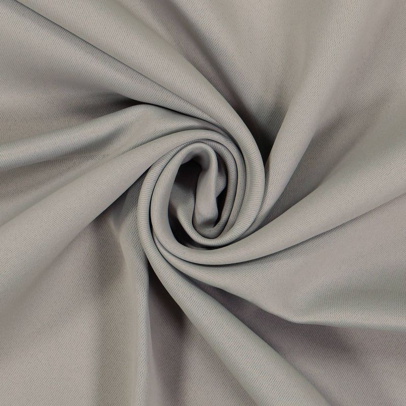 slide 3 of 10, 2pk 37"x63" Eclipse Blackout Shadow Window Curtain Panels Silver, 2 ct