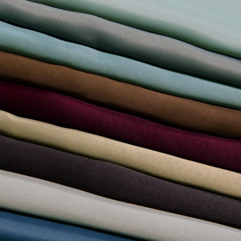 slide 8 of 10, 2pk 37"x63" Eclipse Blackout Shadow Window Curtain Panels Silver, 2 ct