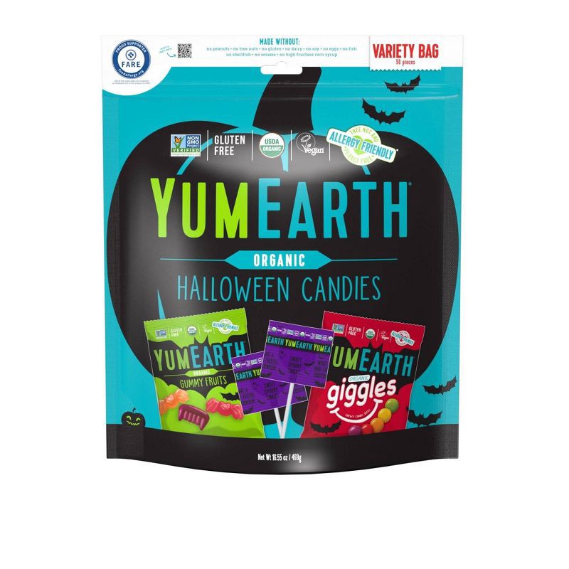 YumEarth Yum Earth Halloween Organic Candies Variety Bag - 16.55oz 16. ...