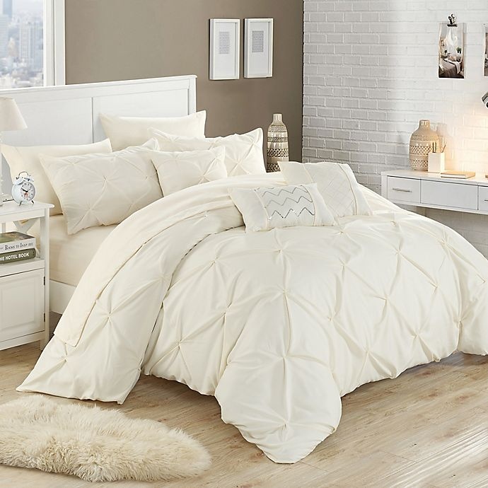 slide 1 of 5, Chic Home Salvatore King Comforter Set - Beige, 10 ct