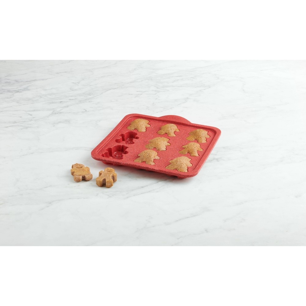 slide 4 of 6, Trudeau Silicone Gingerbread People Cupcake Pan, 1 ct