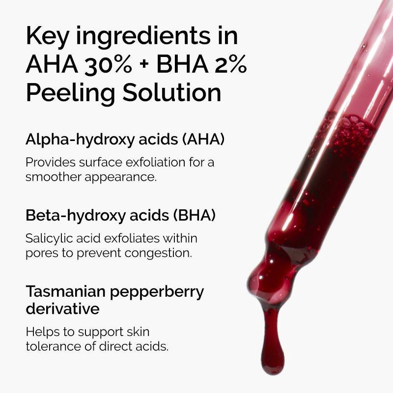 slide 3 of 7, The Ordinary AHA 30% + BHA 2% High-Strength Peeling Solution for Brightening - 1 fl oz - Ulta Beauty, 1 fl oz