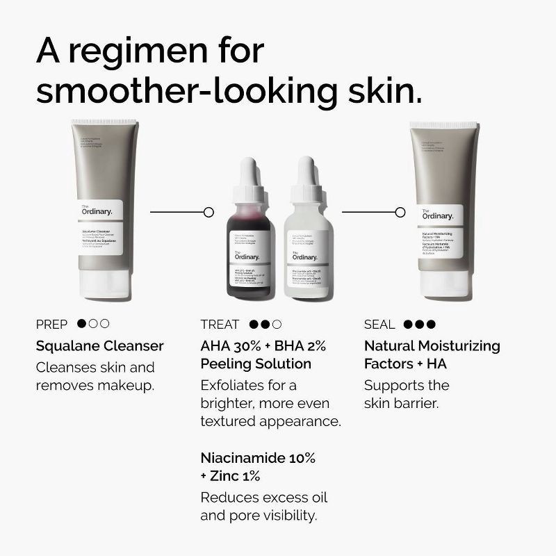 slide 7 of 7, The Ordinary AHA 30% + BHA 2% High-Strength Peeling Solution for Brightening - 1 fl oz - Ulta Beauty, 1 fl oz