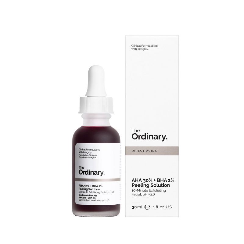slide 4 of 4, The Ordinary AHA 30% + BHA 2% Peeling Solution - 1 fl oz - Ulta Beauty, 1 fl oz