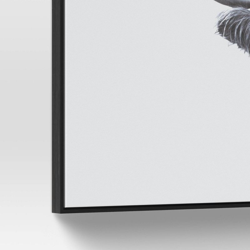 slide 4 of 4, 47" x 24" Highland Cow Framed Canvas - Threshold™: Modern Wall Art, Animal Digital Print, Polystyrene Frame, 1 ct