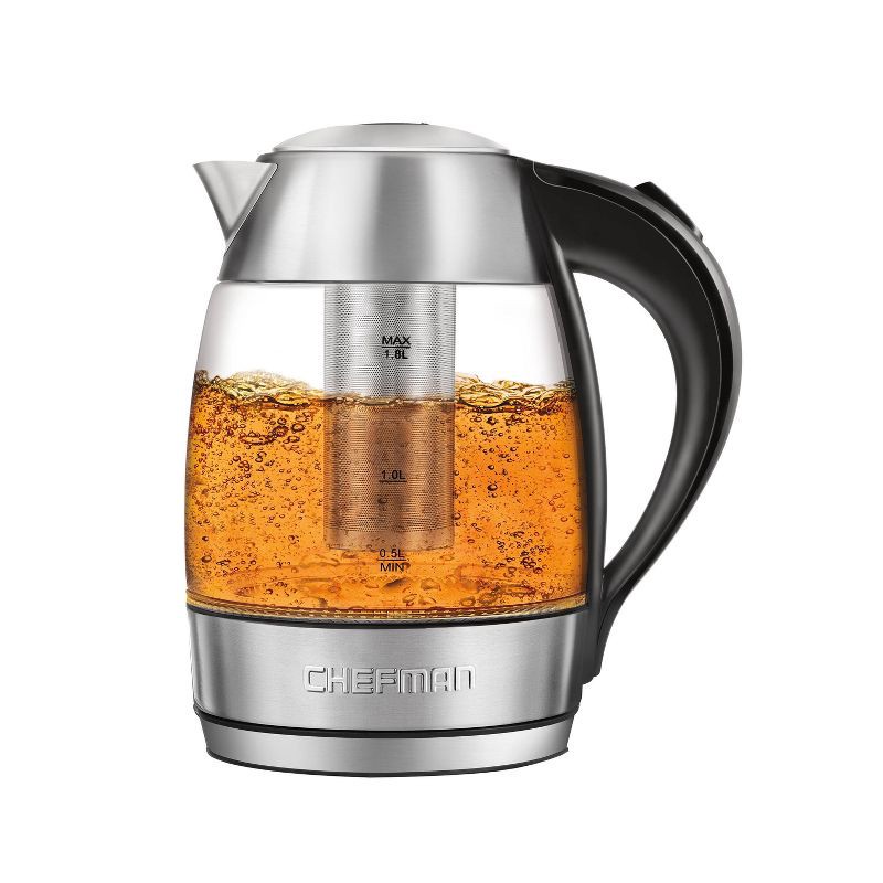 Chefman 1.8l Glass Electric Kettle - Silver : Target