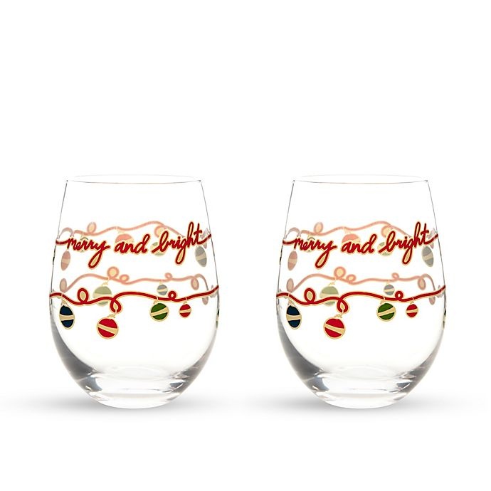 slide 1 of 1, Vera Bradley Ornament Stemless Wine Glass, 2 ct