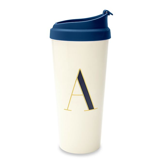 slide 1 of 1, Kate Spade New York It's Personal Monogrammed Letter A" Travel Mug", 1 ct