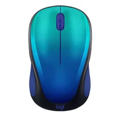 Logitech M317 Mouse - Blue Aurora: Wireless, USB-A Connection, Soft-Touch Grips