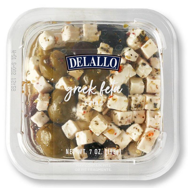 slide 1 of 4, DeLallo Greek Feta Salad in Oil - 7oz, 7 oz