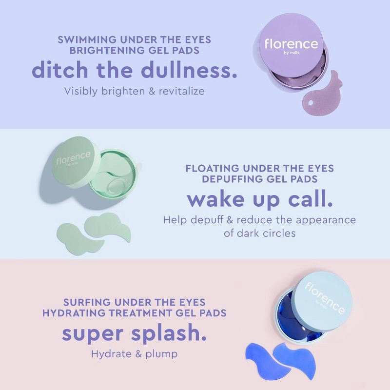 slide 6 of 8, Florence by mills Women's Swimming Under The Eyes Gel Pads - 30ct - 1.30oz - Ulta Beauty, 30 ct, 1.30 oz