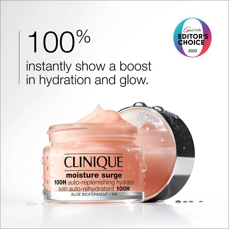 slide 3 of 9, Clinique Moisture Surge 100H Auto-Replenishing Hydrator Gel Moisturizer with Hyaluronic Acid - 1oz - Ulta Beauty, 1 oz